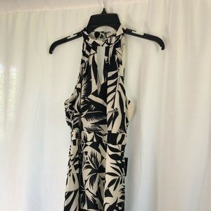 Express dress size 2 black & white zebra striped